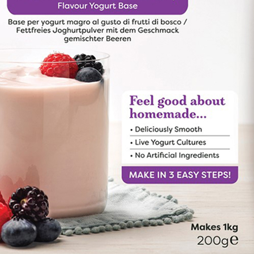 EasiYo Fat-Free Mixed Berry Flavour Yoghurt Base 200g Image 3