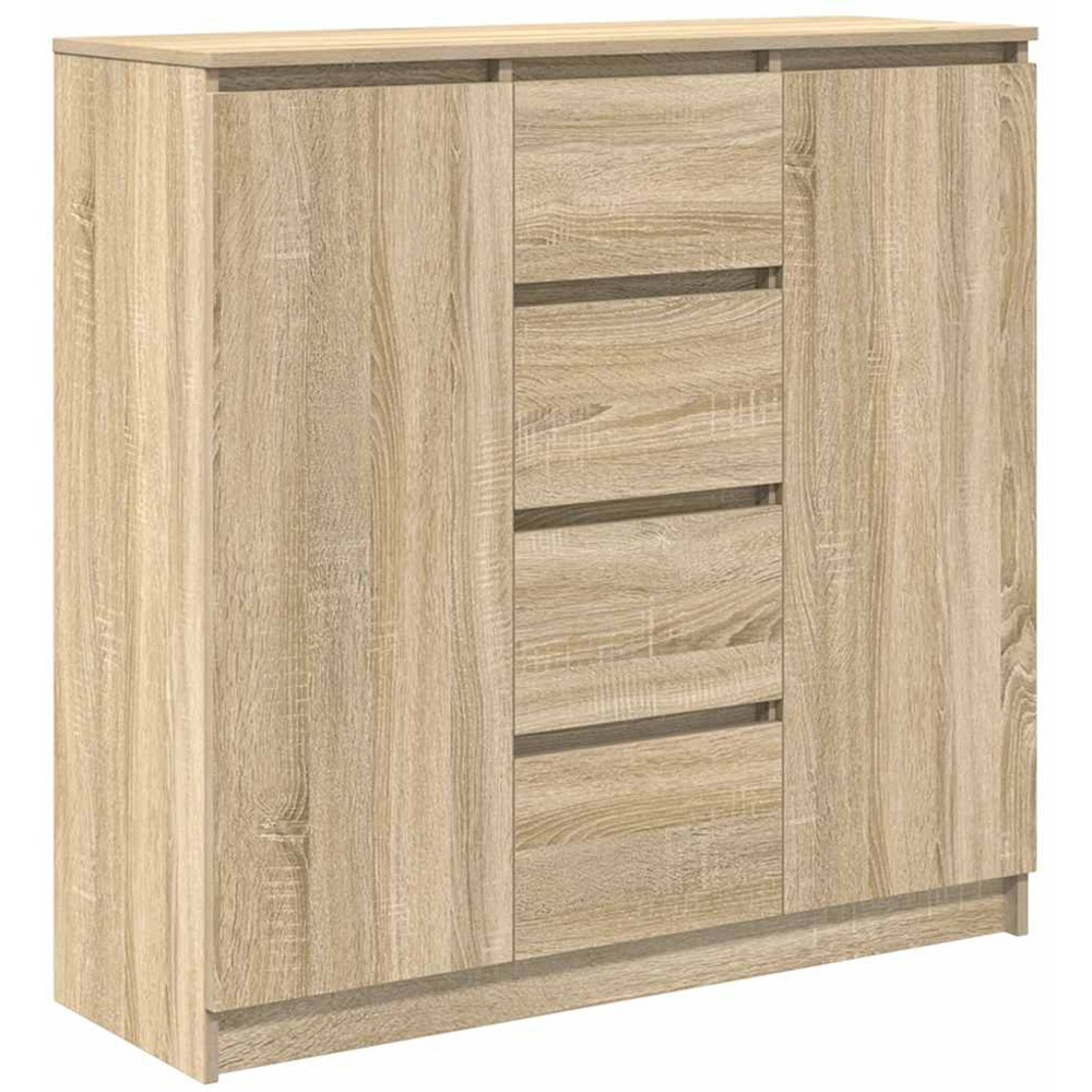 vidaXL 2 Door 4 Drawer Sonoma Oak Sideboard Image 2