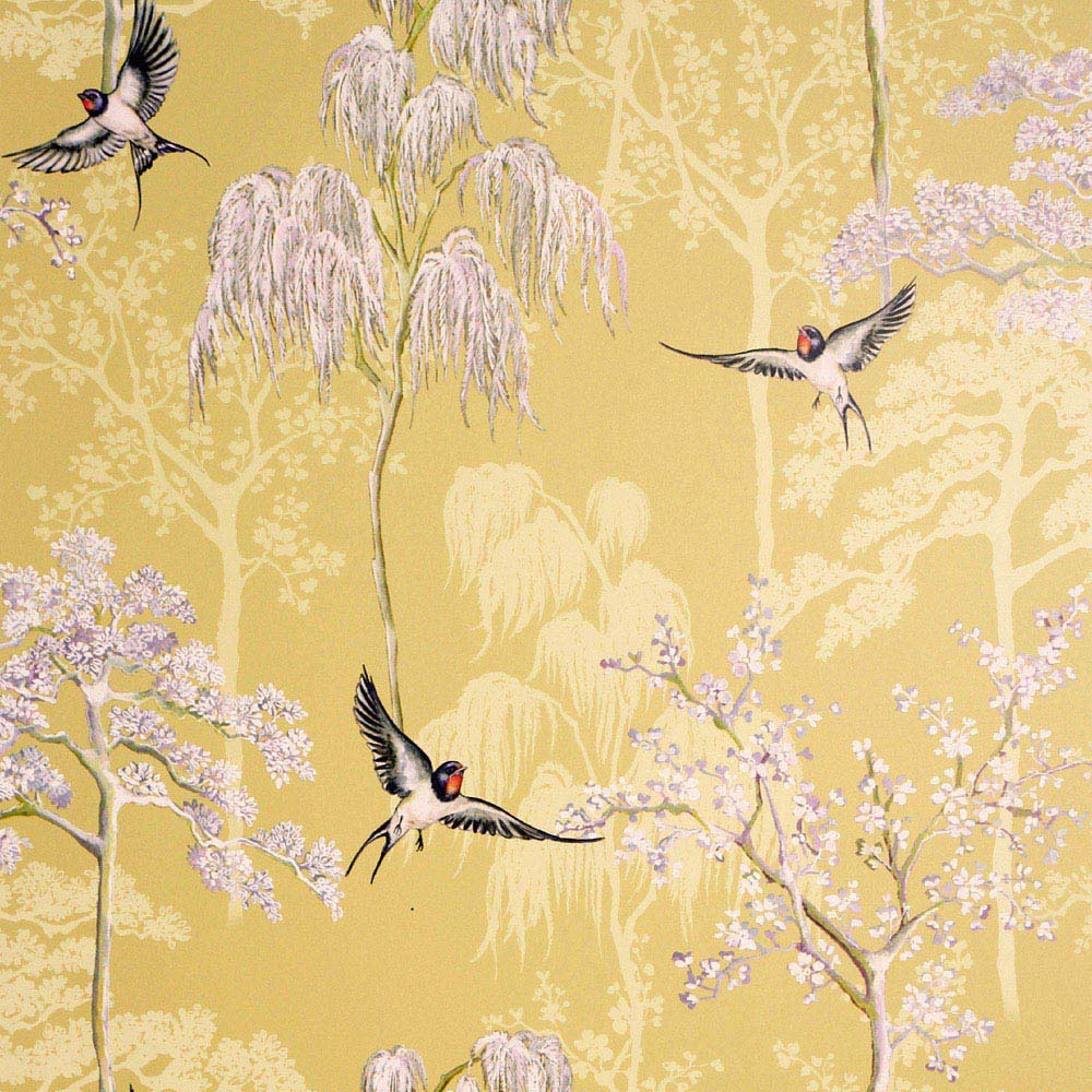 Arthouse Japanese Garden Ochre Wallpaper Image 1