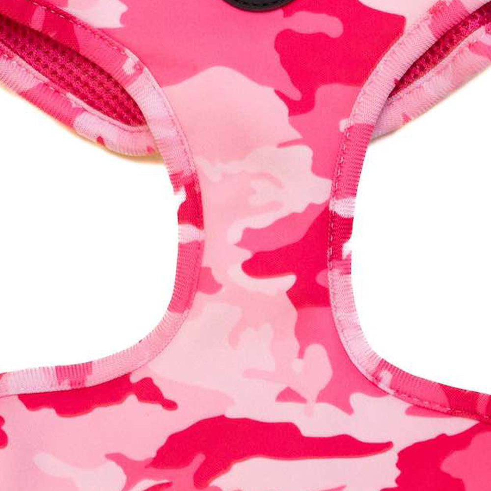 Long Paws Medium Pink Camouflage Dog Harness Image 3