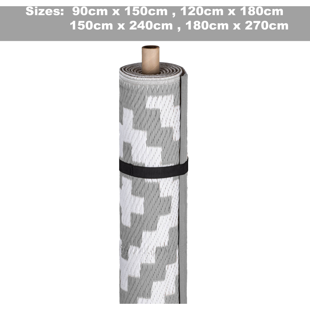 Green Decore Nirvana Grey and White Outdoor Rug 150 x 180cm Image 7