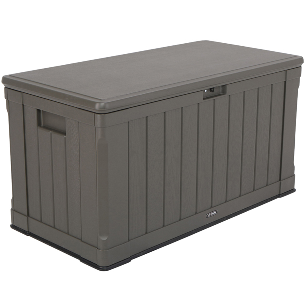 Lifetime Products 439L Brown Outdoor Deck Storage Box Image 1
