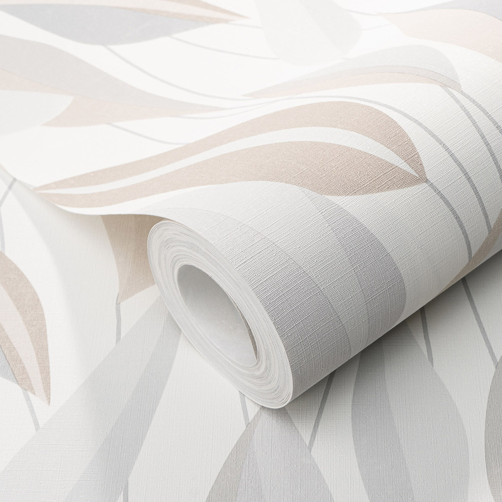 Erismann Foliage Leaf Natural Beige Vinyl Wallpaper Image 3