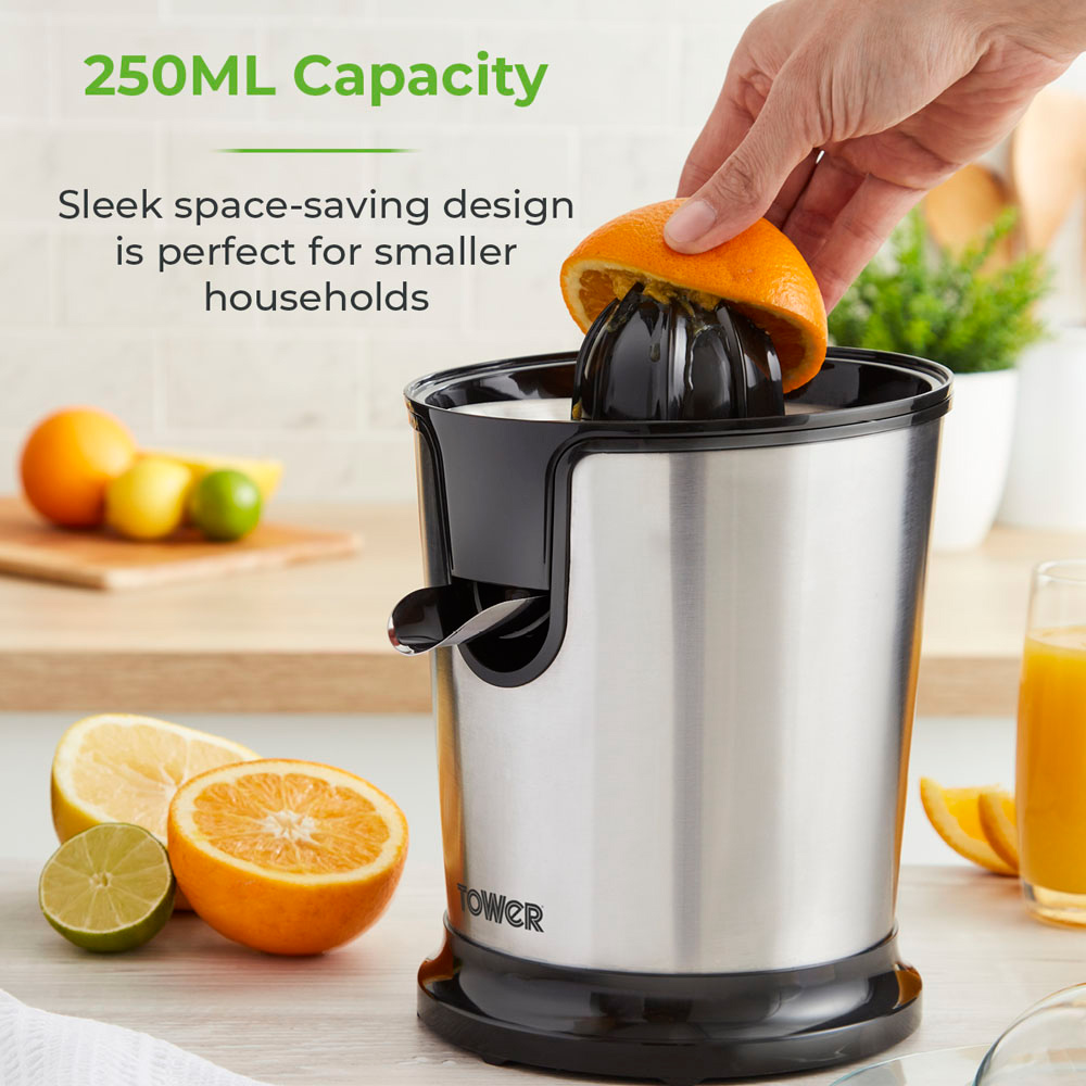 Tower Silver Citrus Juicer 85W Wilko