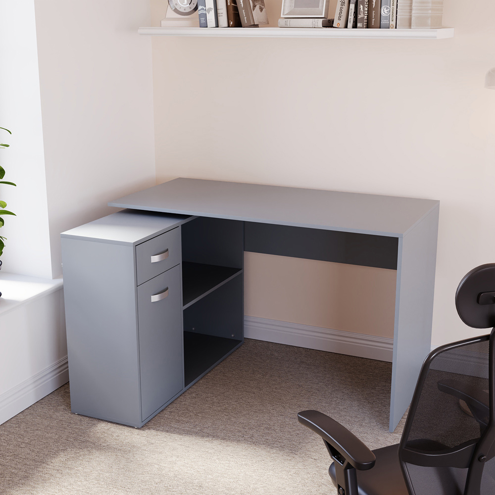 Vida Designs Longton Adjustable Desk Grey Image 3