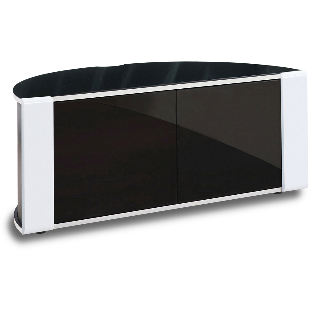 MDA Designs Sirius 850 2 Door Black and White TV Cabinet Image 2