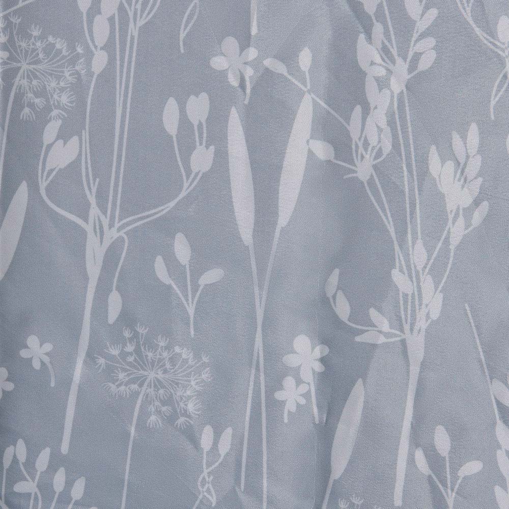 Wilko Polyester Floral Blue and White Shower Curtain Image 2