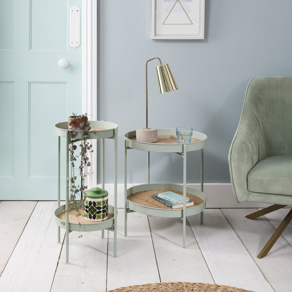 Noa and Nani Solna Single Shelf Green Small Side Table Image 6