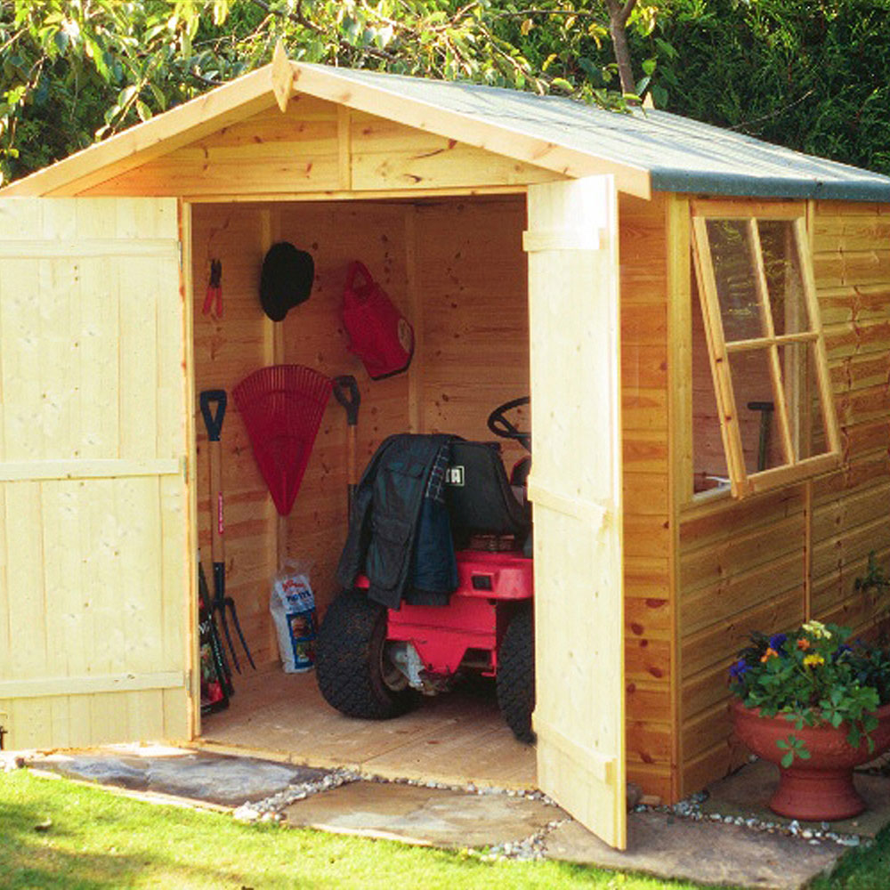 Shire Alderney 7 x 7ft Double Door Dip Treated Shiplap Shed Image 3