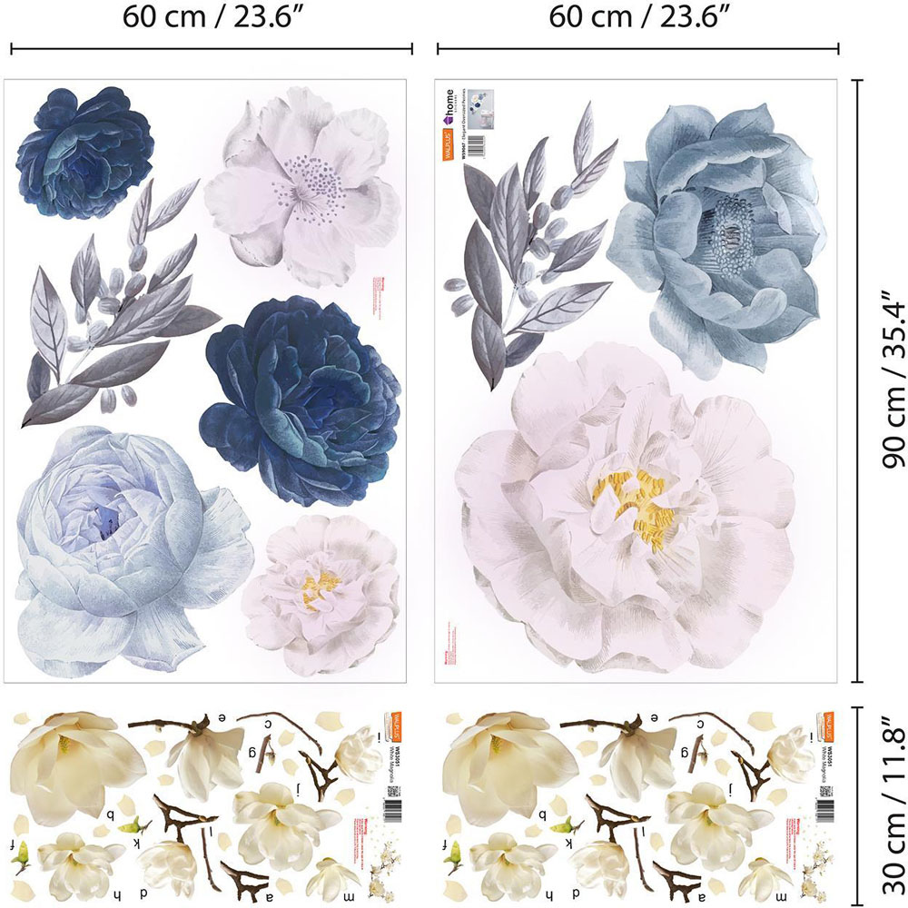 Walplus Kids Blue Flower Theme Wall Stickers Image 5