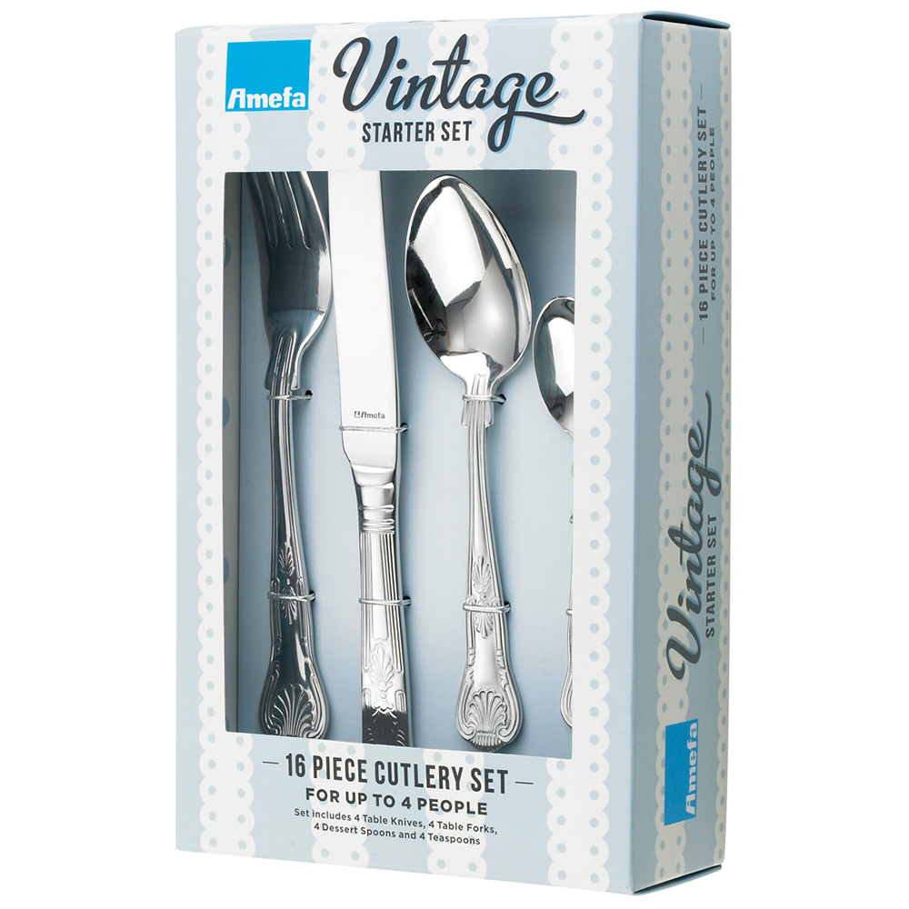 Amefa 16 Piece Kings Vintage Cutlery Set Image 2