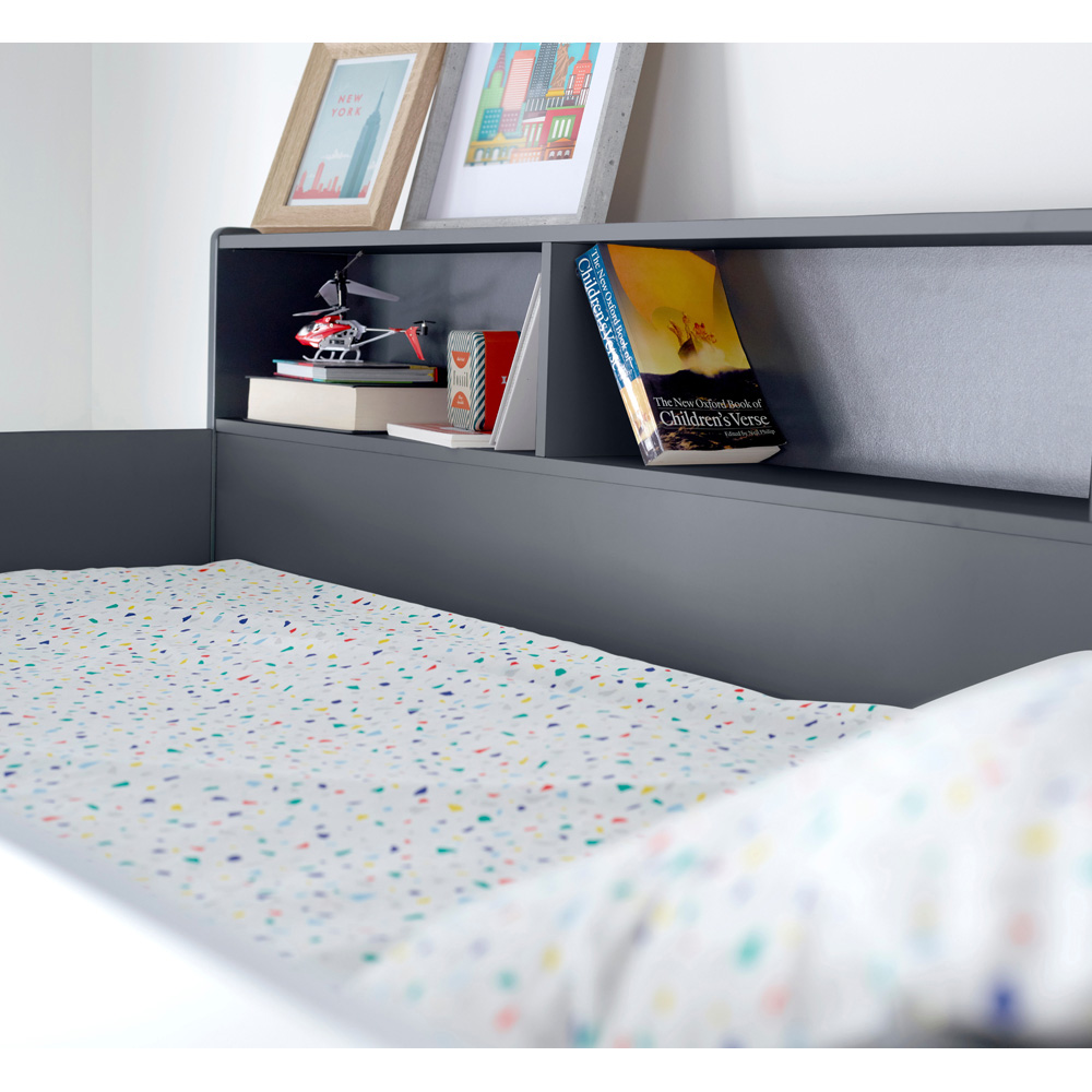 Bedmaster Oliver Triple Sleeper Onyx Grey Storage Bunk Bed with Orthopaedic Mattresses Image 7
