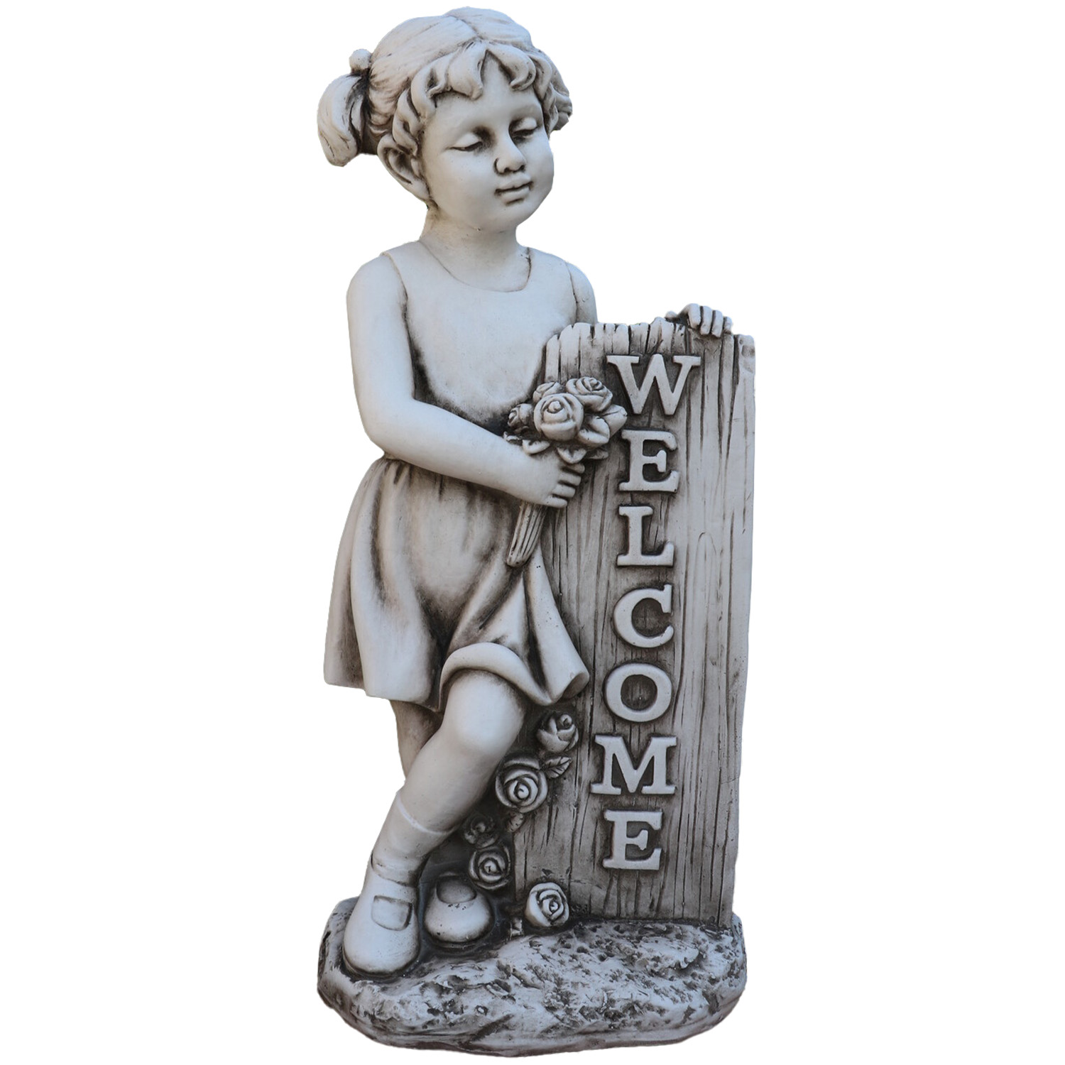 Welcome Statue - Stone / Girl Image 1