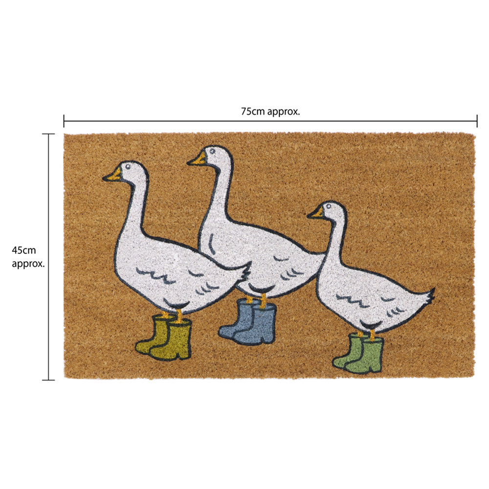 JVL Latex Coir Geese Doormat 45 x 75cm Image 5