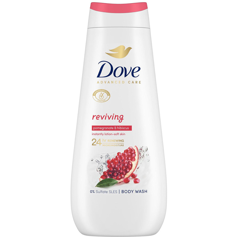 Dove Advanced Care Reviving Body Wash 400ml 4 Pack Image 2