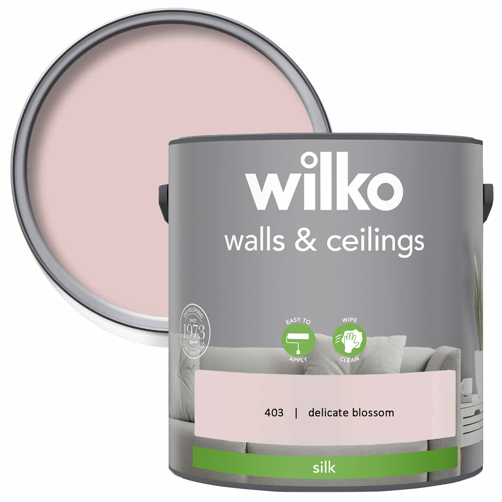 Wilko Walls & Ceilings Delicate Blossom Silk Emulsion Paint 2.5L Image 1