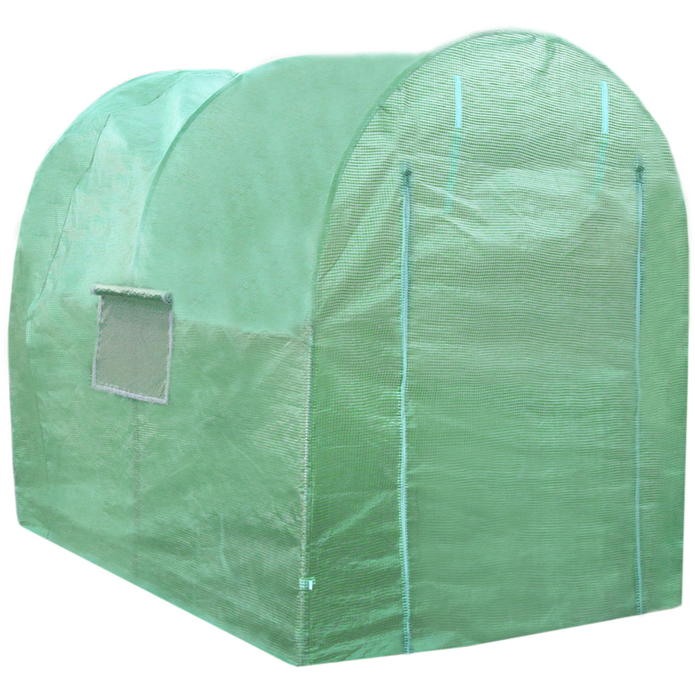 MonsterShop Green PE Cover 6.6 x 8.2ft Polytunnel Greenhouse Image 1