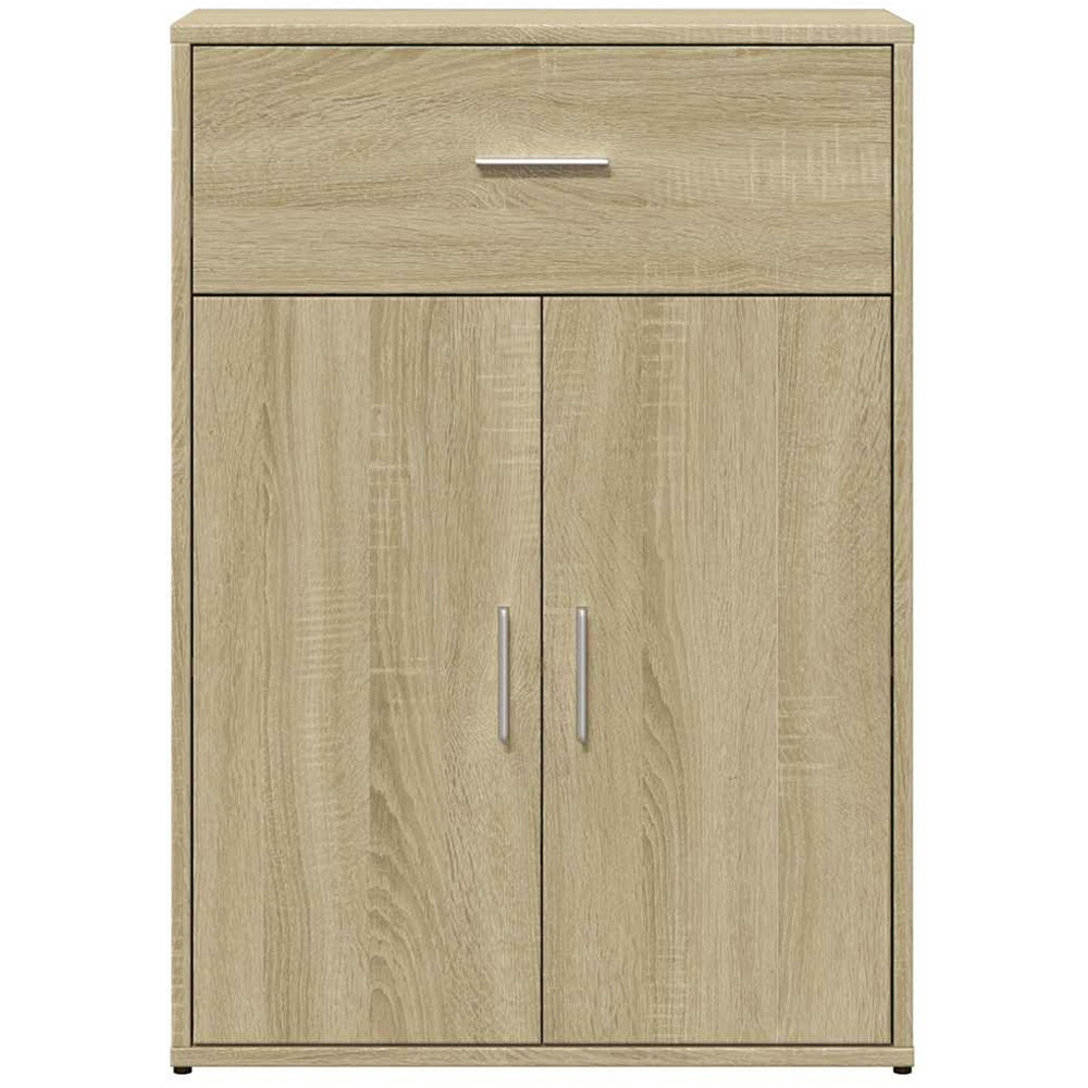 vidaXL 2 Door Single Drawer Sonoma Oak Sideboard Image 5