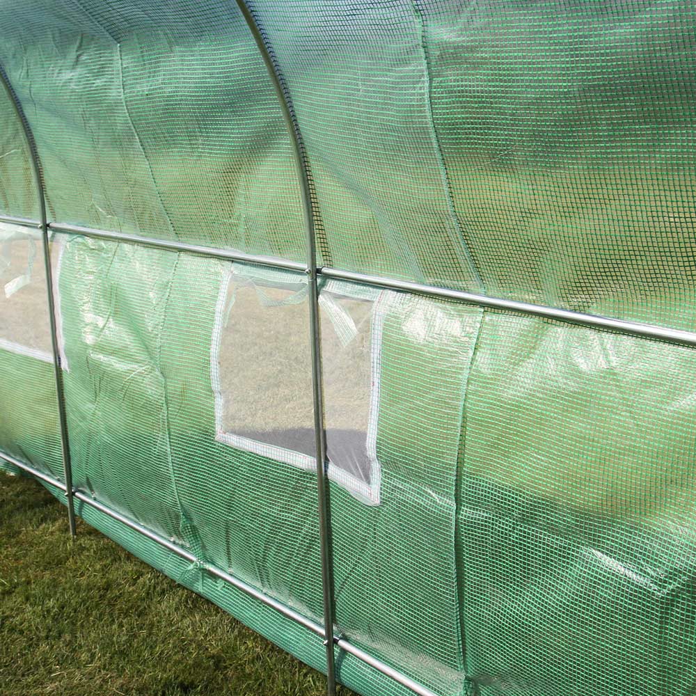 MonsterShop Green PE Cover 6.6 x 9.8ft Polytunnel Greenhouse Image 6