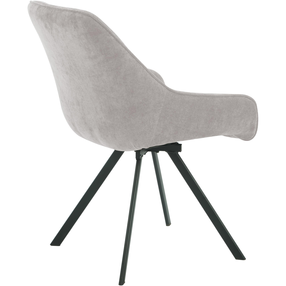 wilko Marlow Dark Oatmeal Swivel Dining Chair Image 3