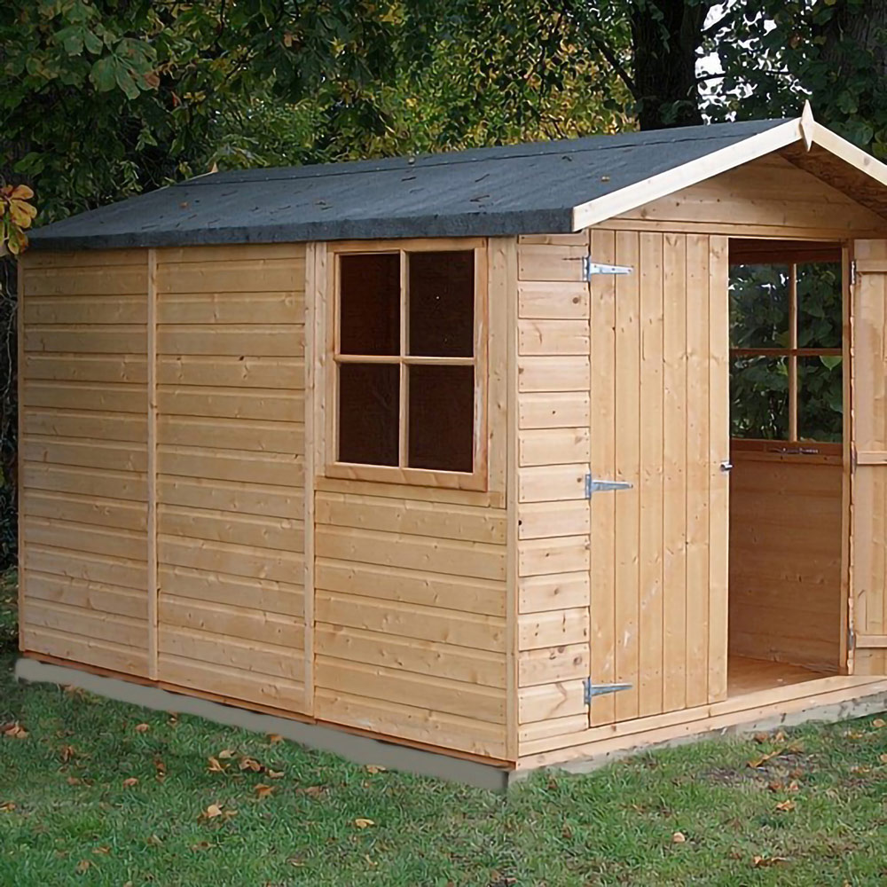 Shire Guernsey 10 x 7ft Double Door Pressure Treated Shed Image 6