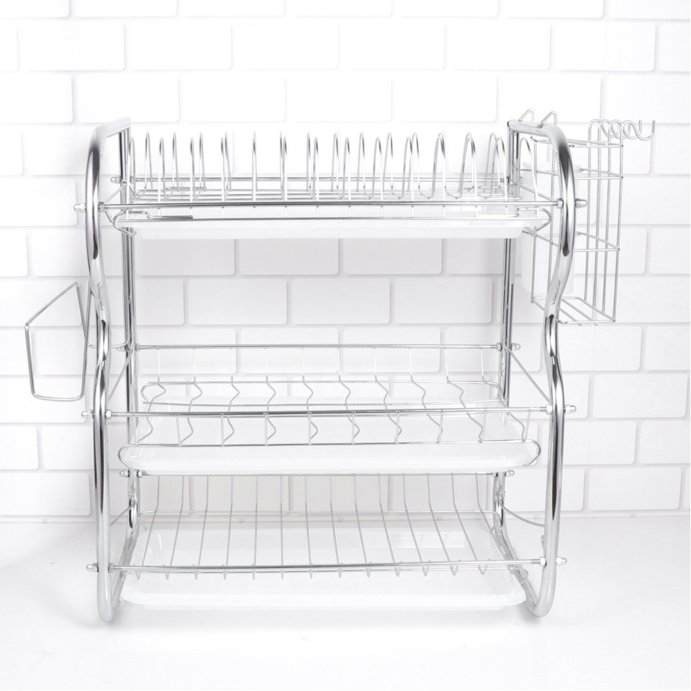 Living and Home 3 Tier White Dish Rack Image 8