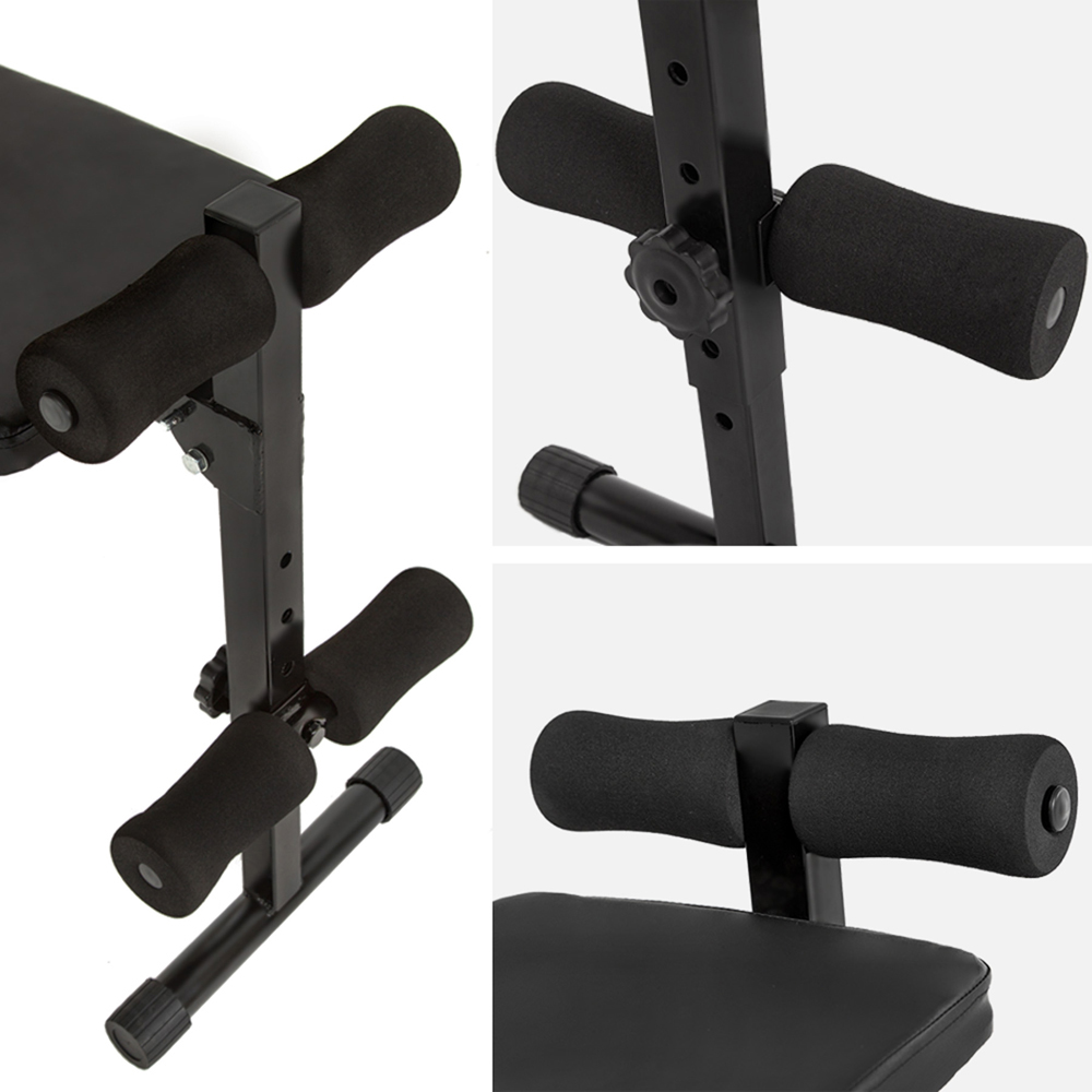 Sit-Up Bench - 4 positions, padded leg brace, foldable, faux leather & non-slip feet Image 6