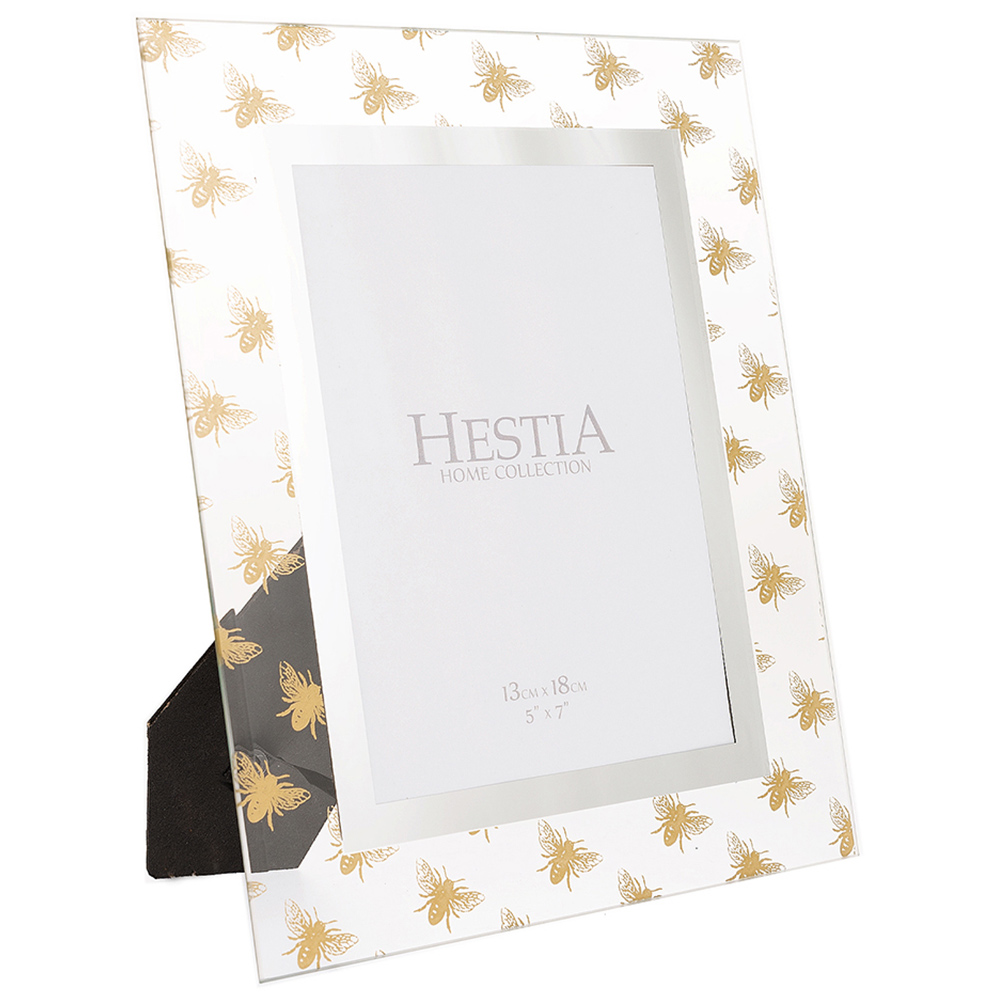 Premier Housewares Hestia Gold Bee Glass Photo Frame 5 x 7 Inch Image 2