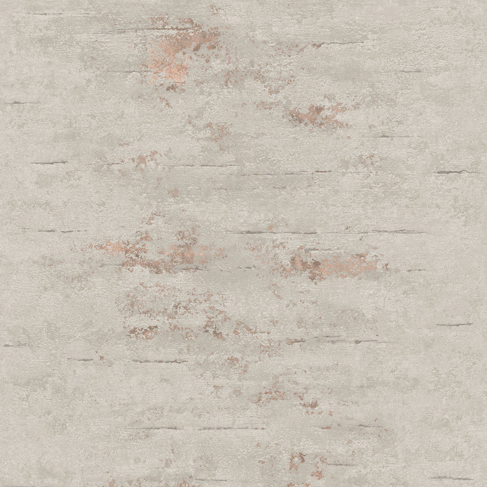 Grandeco Rocca Concrete Grey and Rose Gold Wallpaper Image 1
