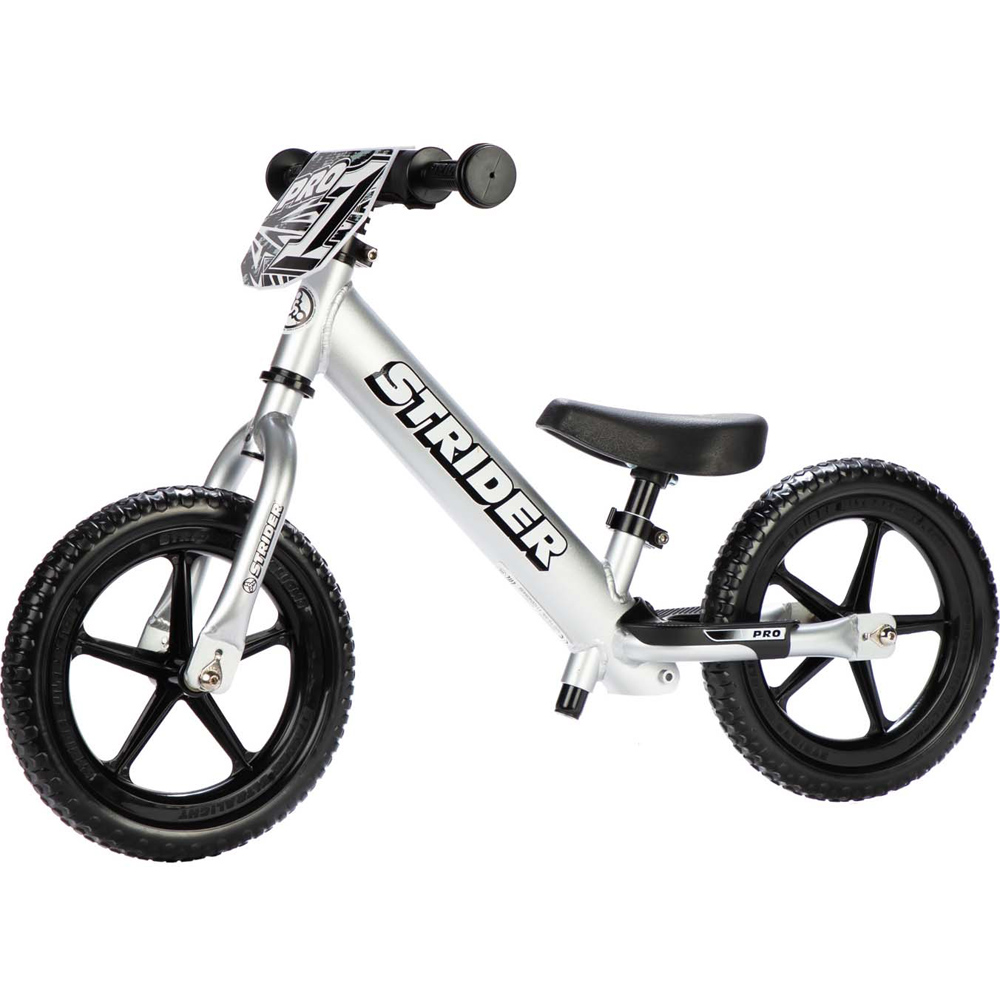 Strider Pro 12 inch Silver Balance Bike Image 1