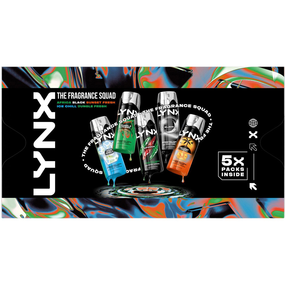 Lynx Fragrance Squad 5 Body Spray Gift Set 4 Pack Image 3