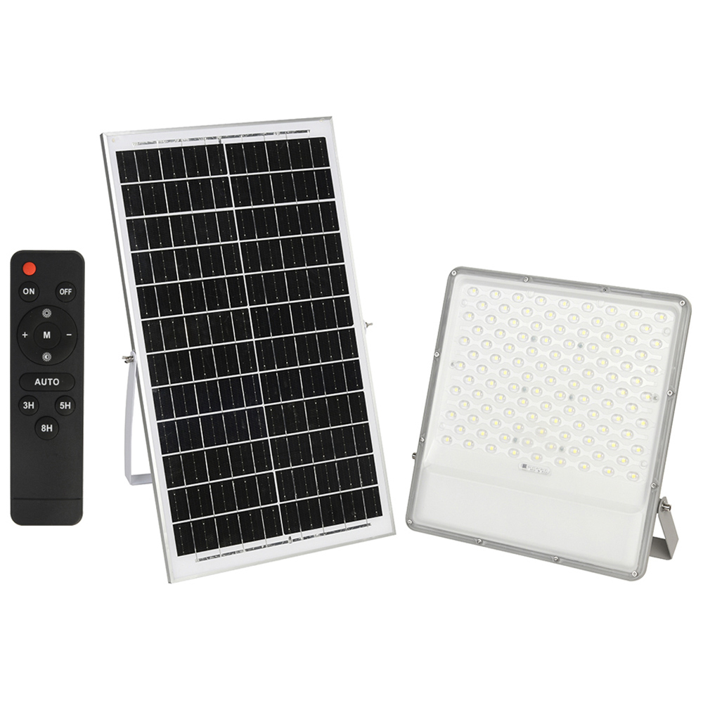 Ener-J 300W LED Floodlight with Solar Panel and Remote Image 1