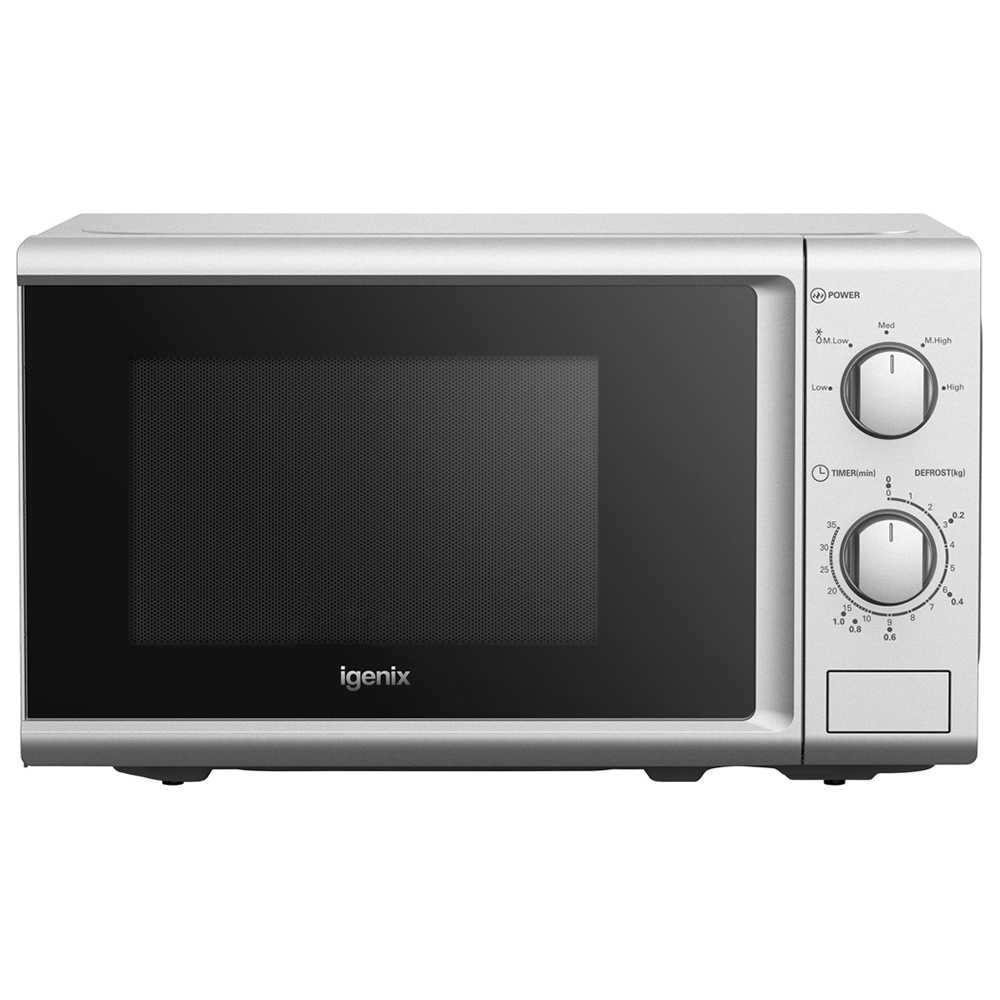 Igenix IGM0820S Silver Manual Microwave 20L 800W Image 1