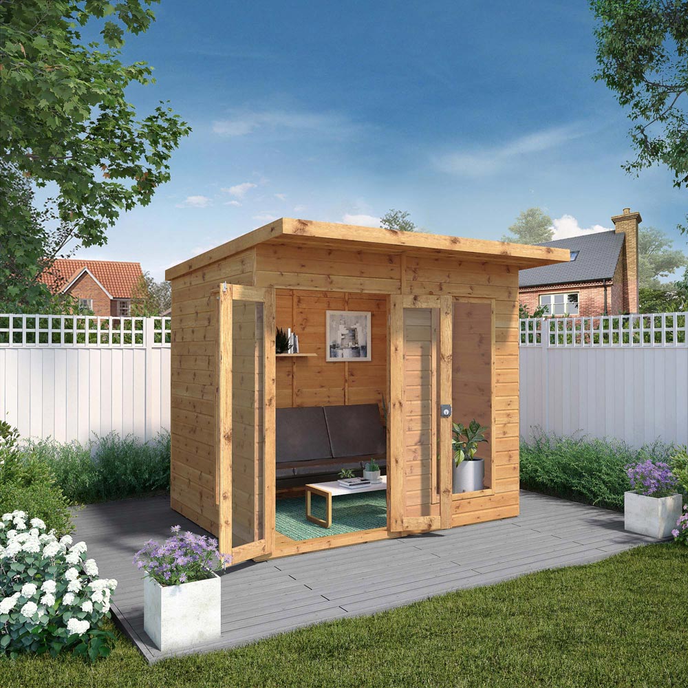 Mercia Maine 8 x 6ft Double Door Shiplap Traditional Summerhouse Image 2