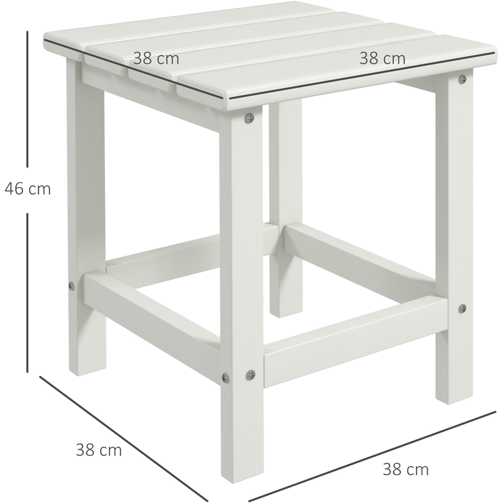 Outsunny White Garden Coffee Table Image 9