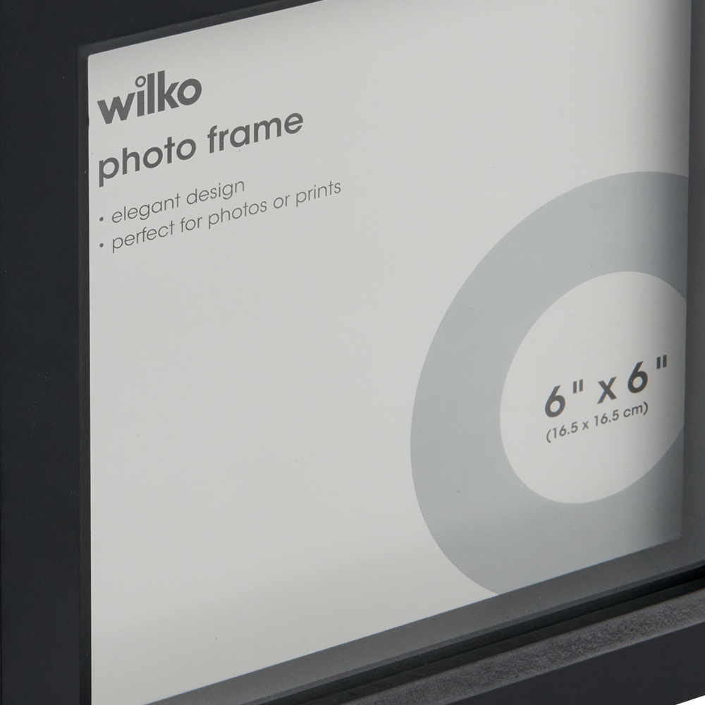 Wilko Black Box Photo Frame 6.5 x 6.5inch Image 2