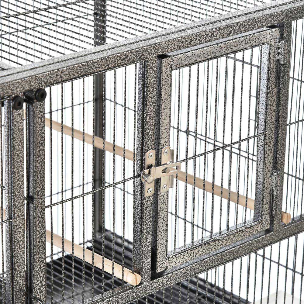 PawHut Wide Large Metal Bird Cage Image 3
