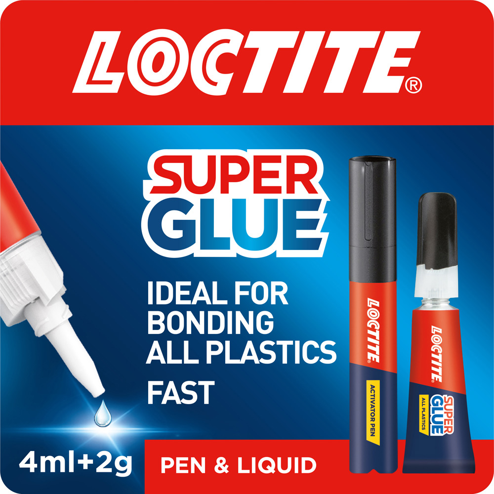 Loctite All Plastics Liquid and Pen Super Glue 4ml and 2g Image 1
