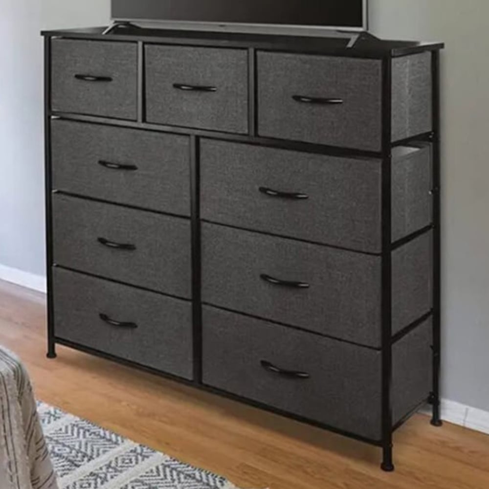 Alivio 9 Drawer Grey Chest of Drawers Image 1