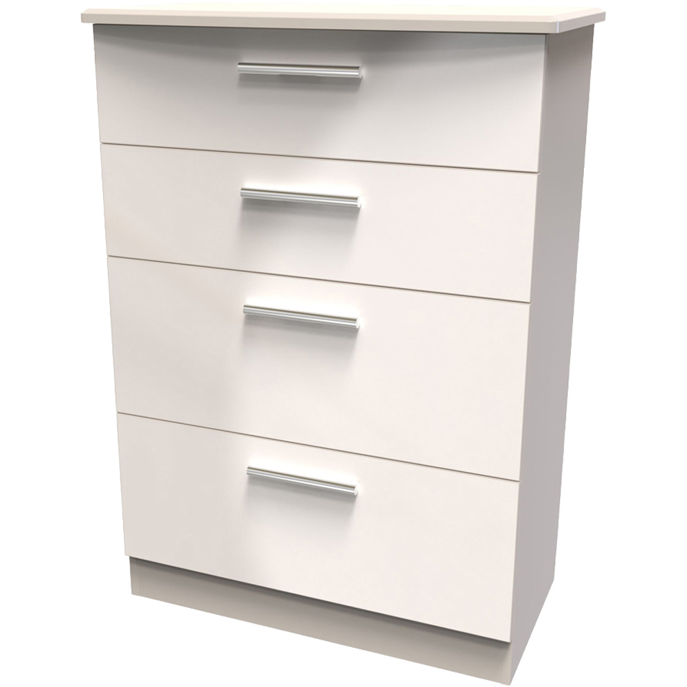 Crowndale Knightsbridge 4 Drawer Kashmir Gloss Deep Chest of Drawers Ready Assembled Image 3