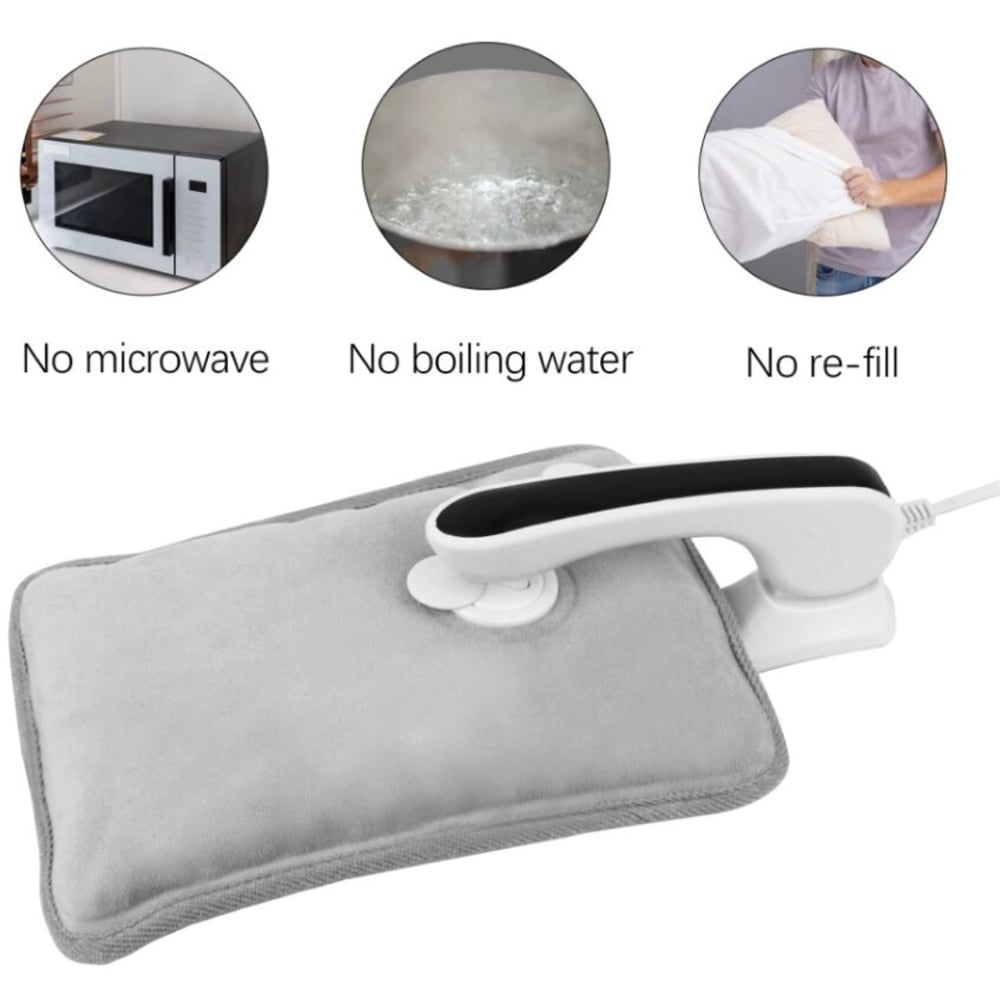 Alivio Rechargeable Electric Hot Water Bottle with Hand Warmer Pouch Image 4