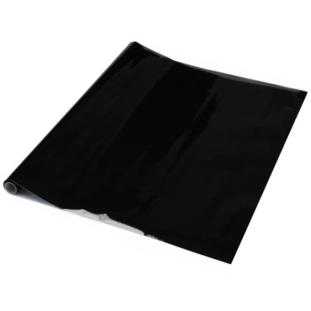 d-c-fix Glossy Black Sticky Back Plastic Vinyl Wrap Film 90cm x 5m Image 2
