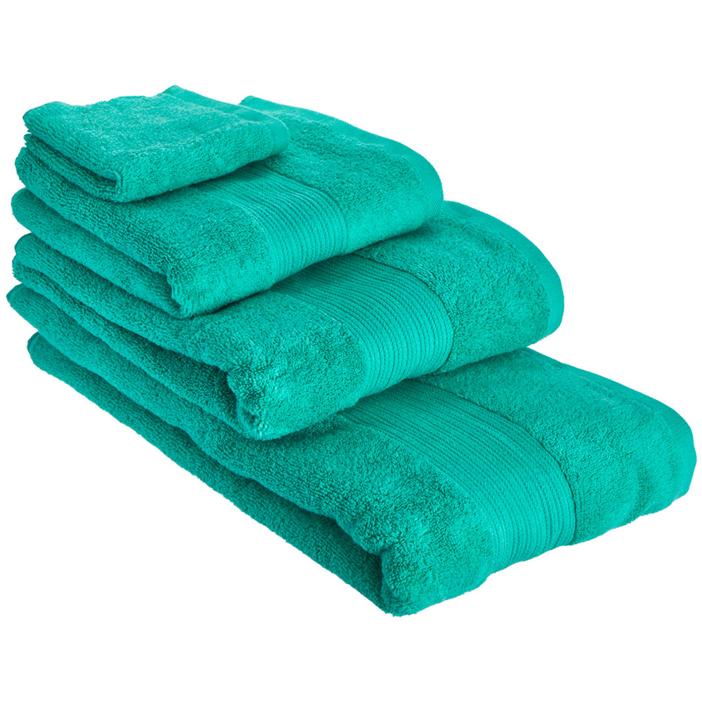 Wilko Supersoft Cotton Turquoise Bath Sheet Image 4