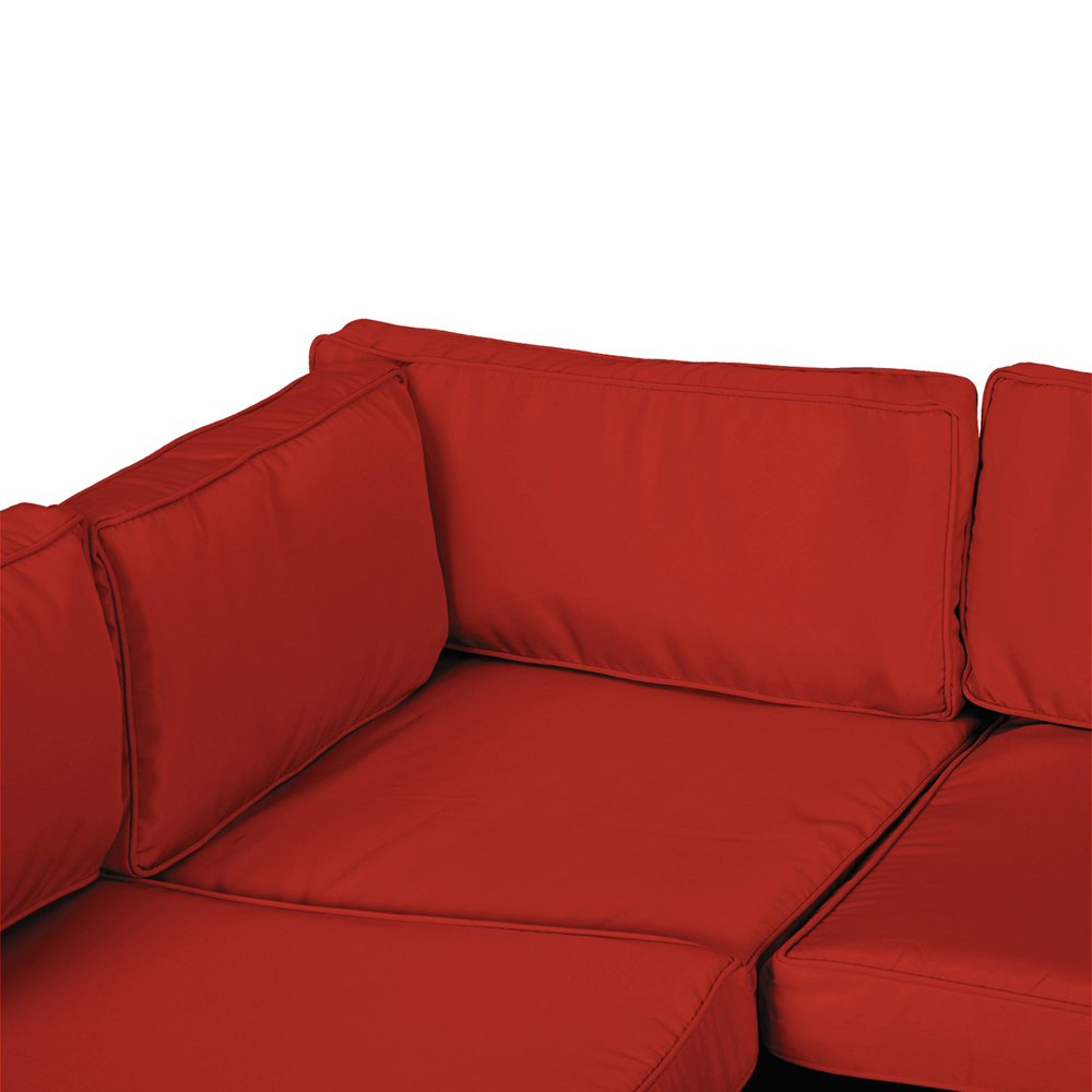 Outsunny 6 Seater Red Garden Sofa Set Cover 14 Pack Image 5