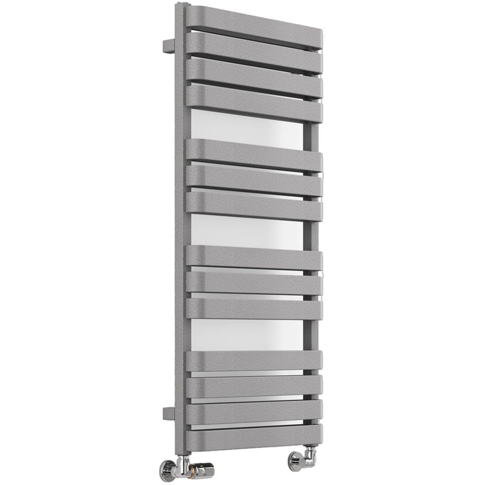 Terma Warp T Bold Salt n Pepper Heated Towel Rail 2660 BTU 1110 x 500mm Image 1