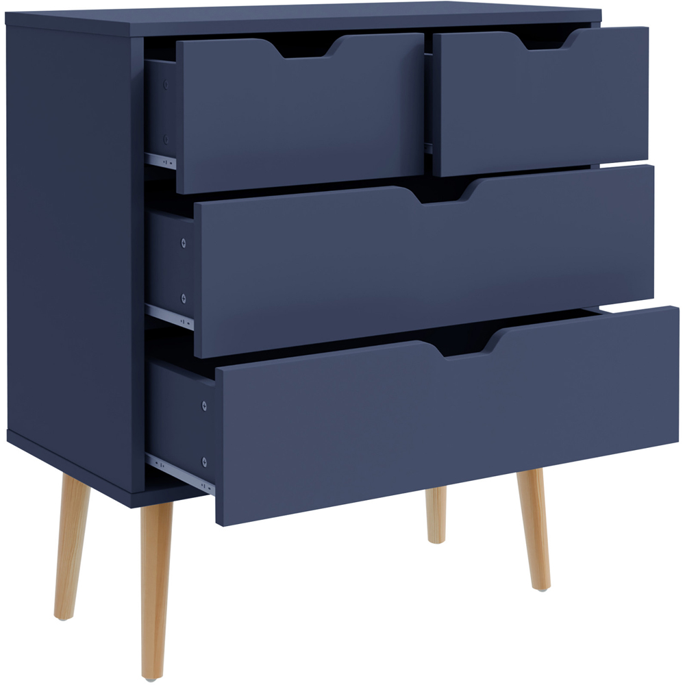 GFW Nyborg 4 Drawer Nightshadow Blue Chest of Drawers Image 4