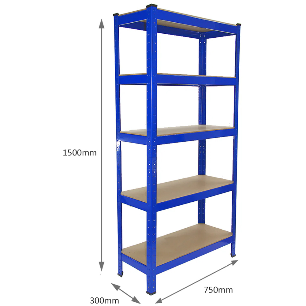 Monster Racking T-Rax Heavy Duty Blue Shelving Units 75cm 4 Pack Image 6