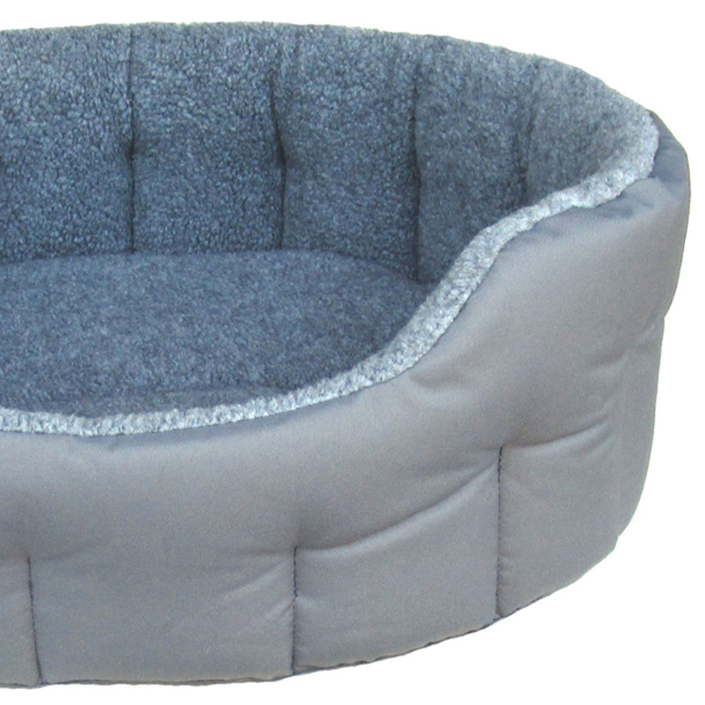 P&L Large Grey Premium Bolster Dog Bed Image 4