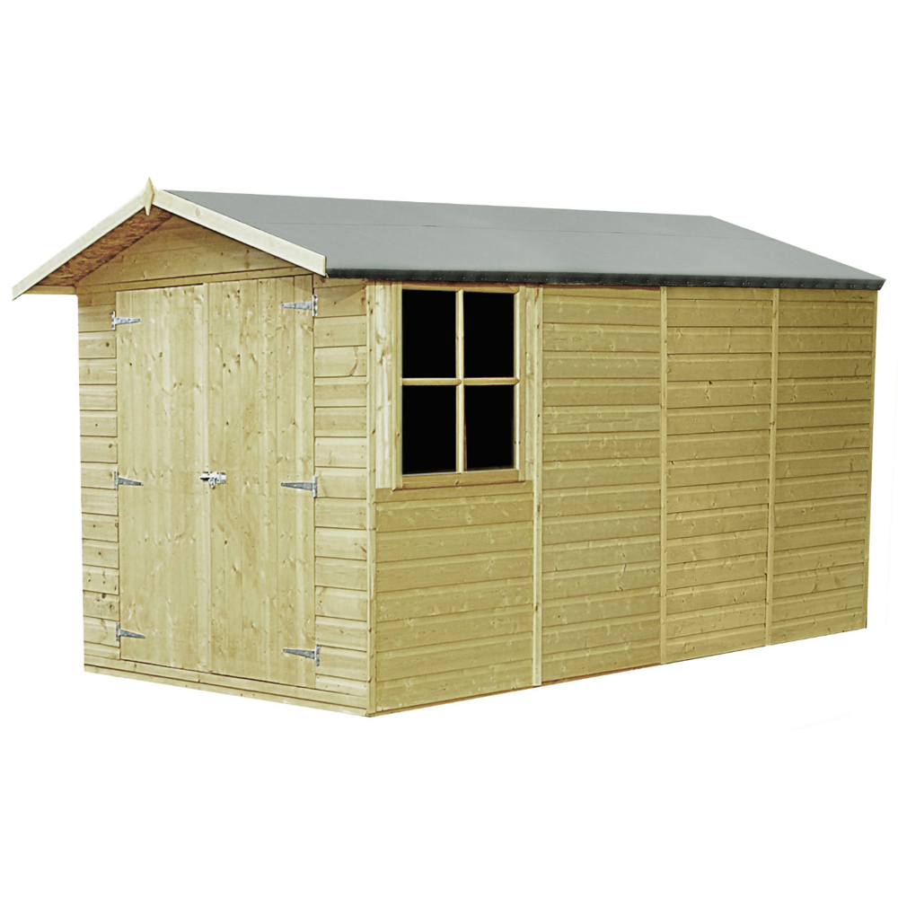Shire Jersey 13 x 7ft Double Door Pressure Treated Tongue and Groove Shed Image 1