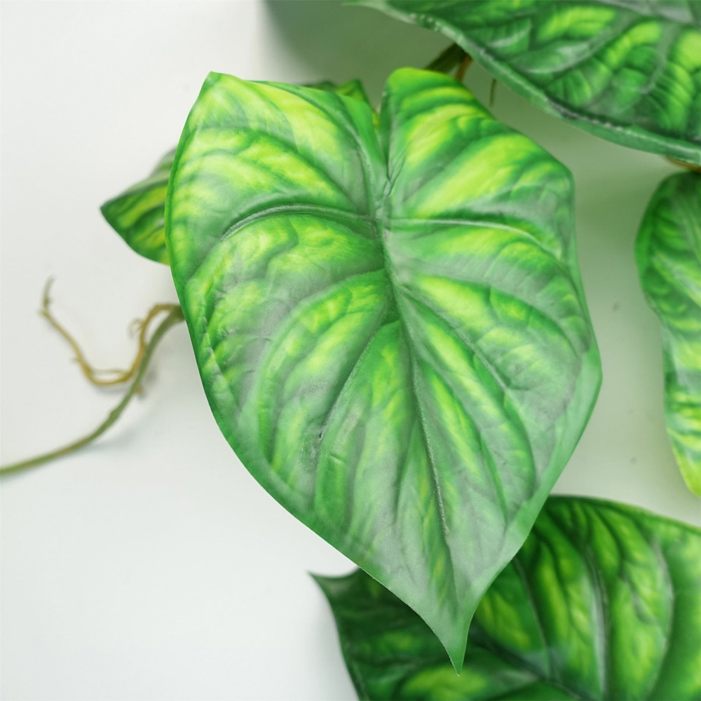 Leaf Trailing Natural Look Alocasia Dragon Scale Hanging Artificial Plant 4ft Image 3